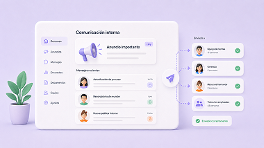 Comunicación interna mediante noticias y notificaciones